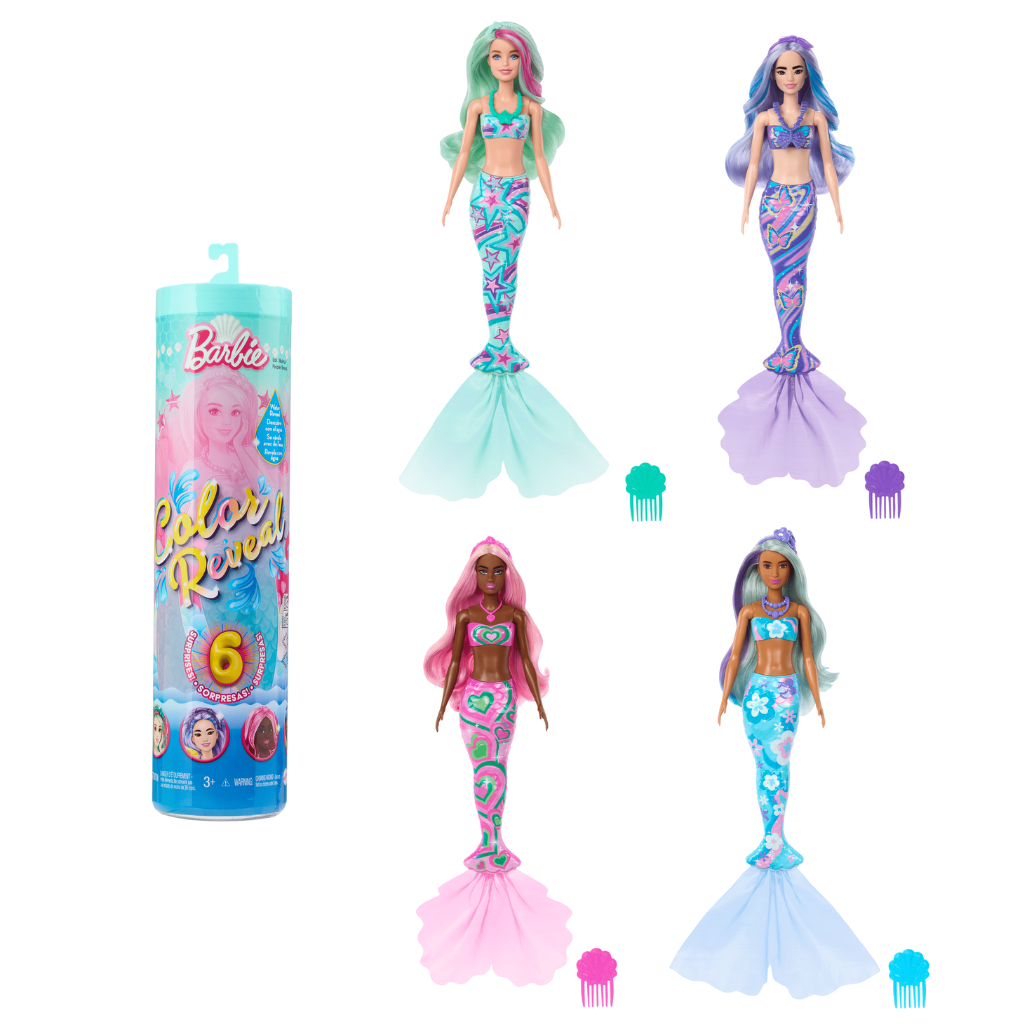 Barbie Color Reveal Morska syrenka Lalka