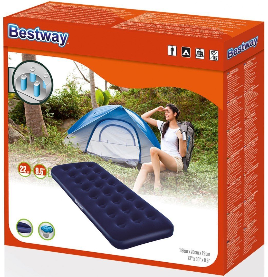 Bestway 67000-4 Materasso gonfiabile singolo Pavillo da 1,85 m x 76 cm x 22  cm