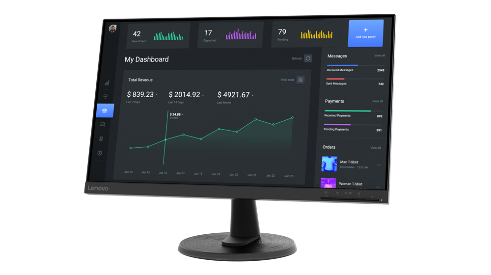 Monitor Lenovo 23,8 D24-40 (67A2KAC6EU) - Opinie i ceny na Ceneo.pl