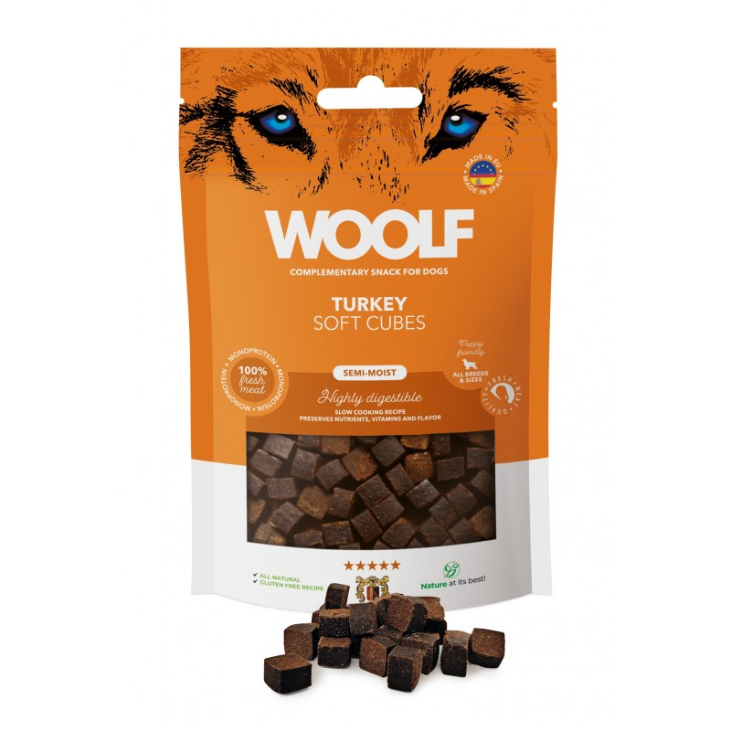 Woolf Soft Cubes Turkey Monoprotein 100g zdjęcie produktu