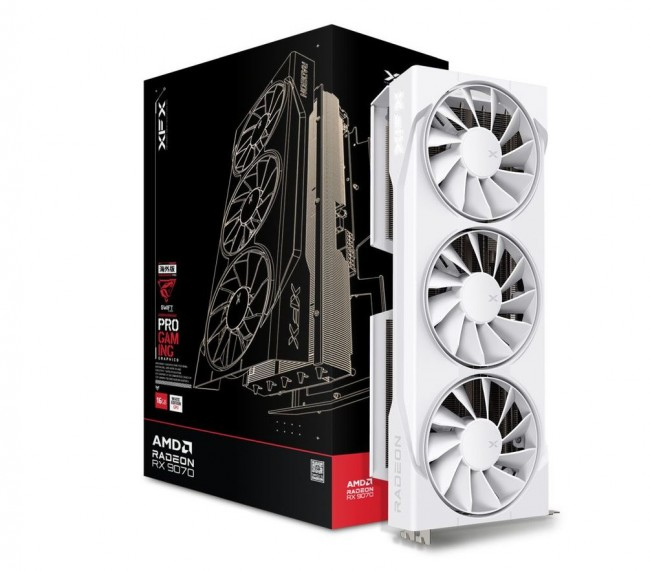 XFX AMDRadeon RX9070 OCモデル 美品 ホワイトカラー Karta graficzna XFX Radeon RX 9070 Swift White 16GB OC GDDR6