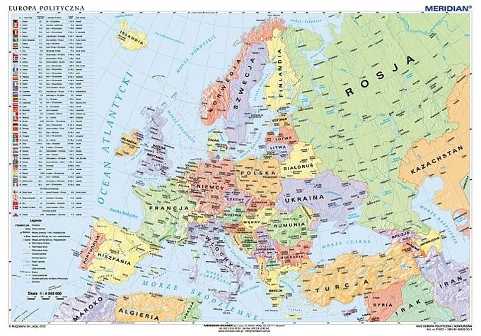 Mapa ścienna Grupa Inforis Mapa Polityczna Europy - Ceny i opinie