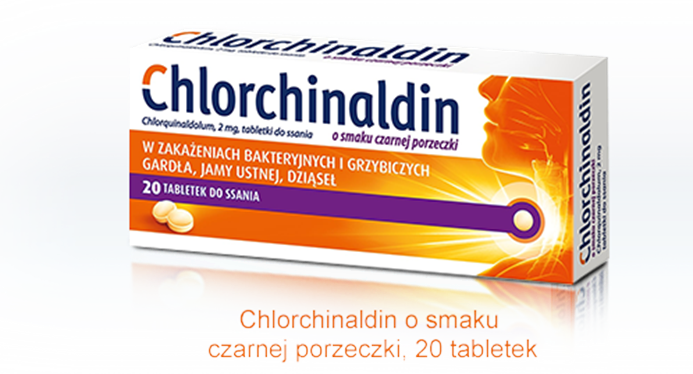 Chlorchinaldin o smaku czarnej porzeczki 