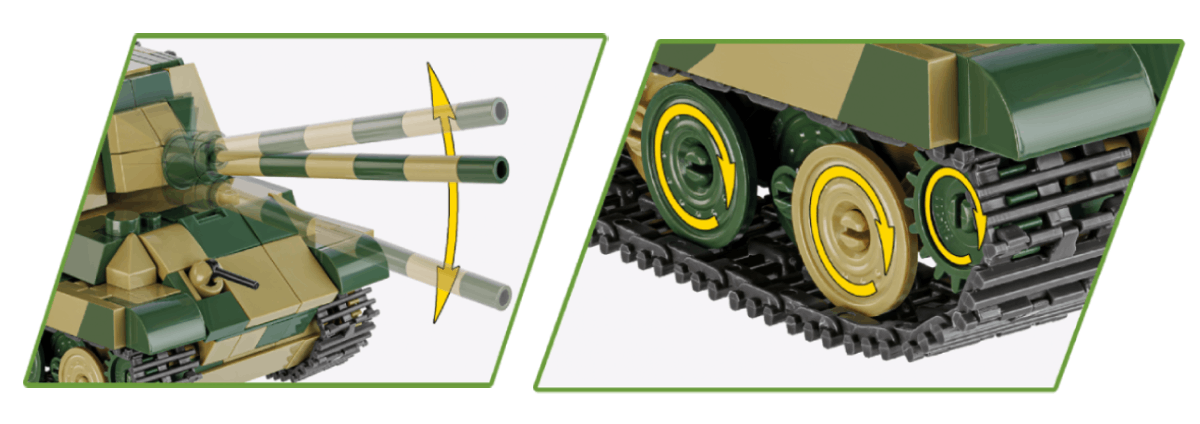 COBI Panzerjäger Tiger Ausf.B Jagdtiger ruchome elementy