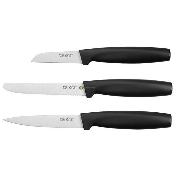 Fiskars Functional Form Knife Set Universal 3-Pack - Knife Sets Plastic Black - 1057563