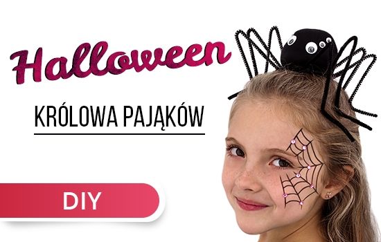 Przebranie na Halloween - fryzra i makijaż - królowa pająków