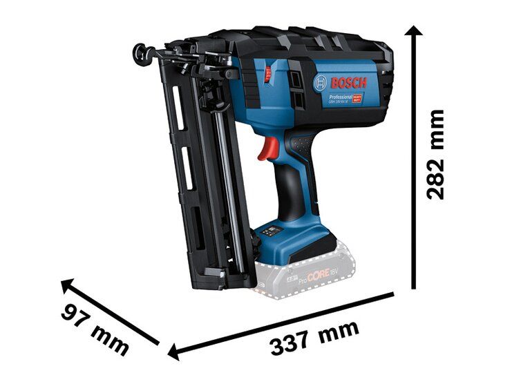 Bosch GNH 18V-64 M Professional wymiary