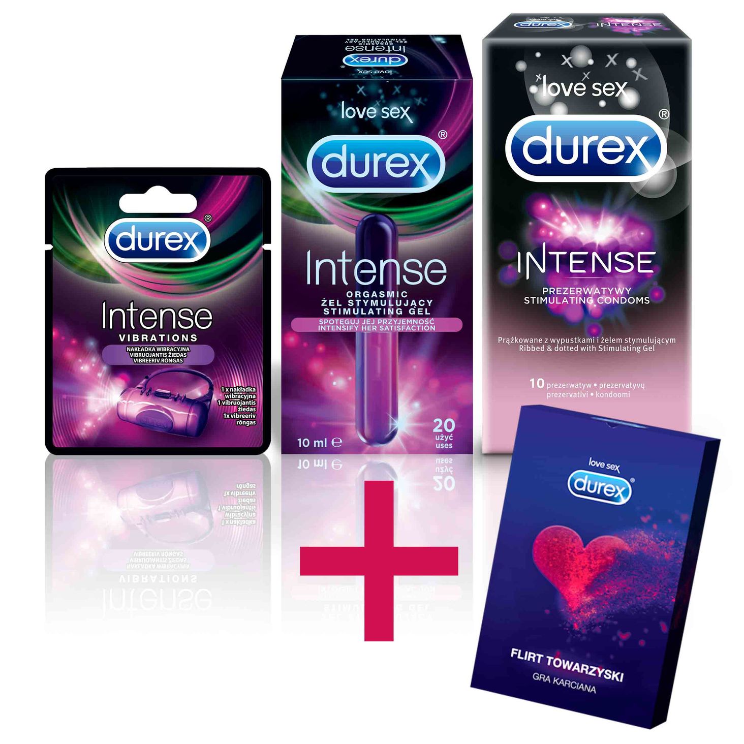 Durex zestaw prezerwatywy Intense 10 szt., żel, nakładka - Ceneo.pl