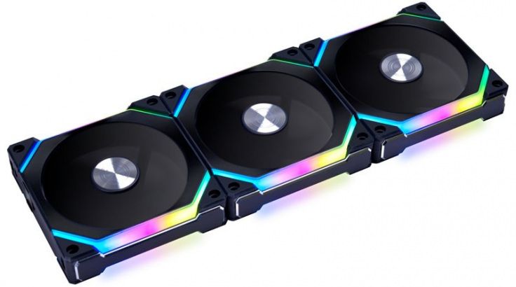 Lian Li UNI FAN SL120 V2 RGB 3個入　3セット Wentylator Lian Li UNI FAN SL120 v2 ARGB PWM 120mm czarny (3