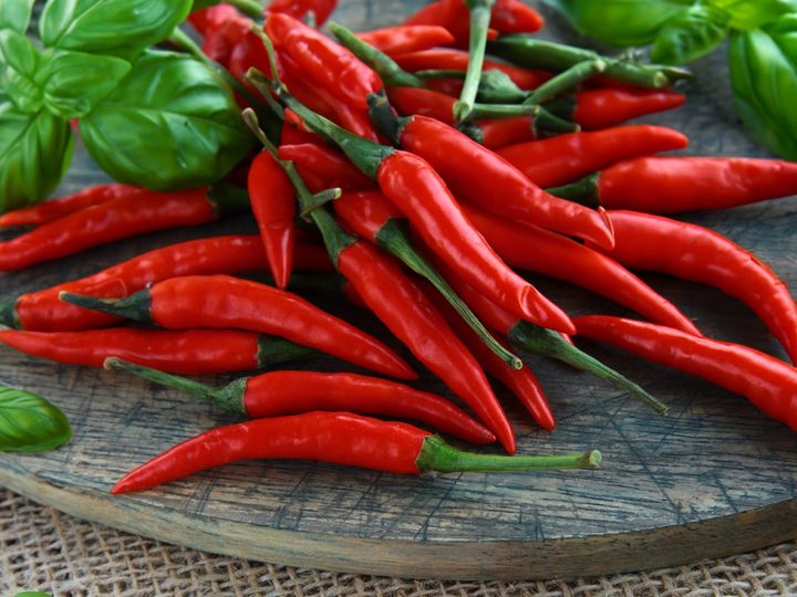 hot red fresh organic chili pepper