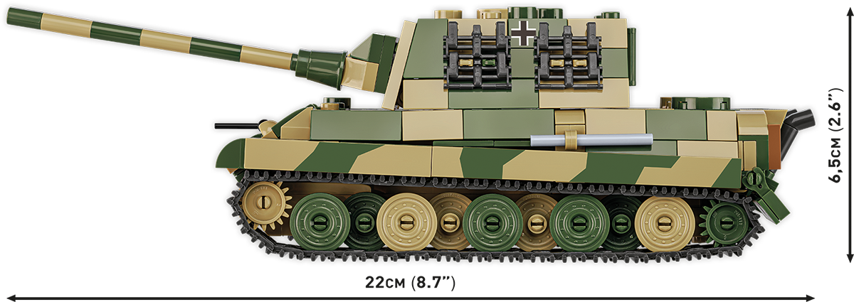 COBI Panzerjäger Tiger Ausf.B Jagdtiger wymiary