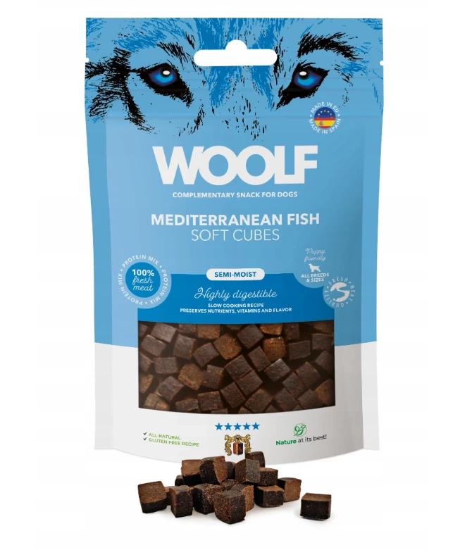 Woolf Soft Cubes Fish Monoprotein 100g zdjęcie produktu