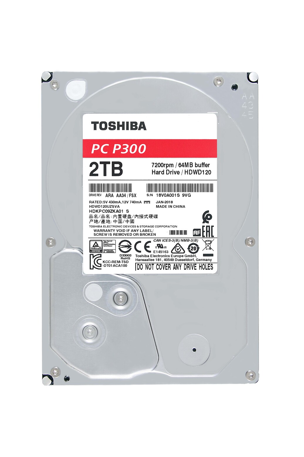 PCパーツ Toshiba P300 2TB Amazon | Toshiba P300 2TB | 東芝(TOSHIBA) | 内蔵