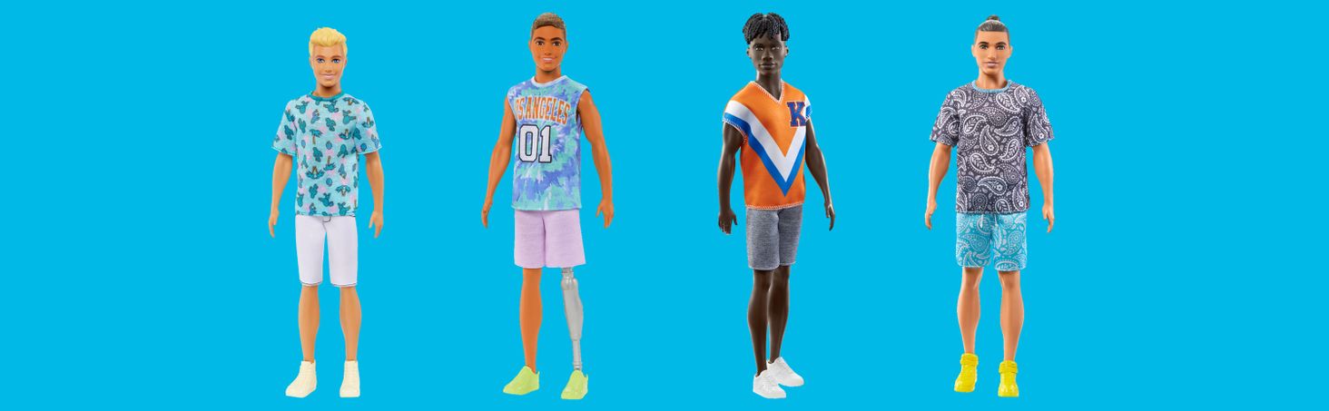Lalka Barbie Ken Fashionistas 212 z protezą nogi DWK44 HJT11