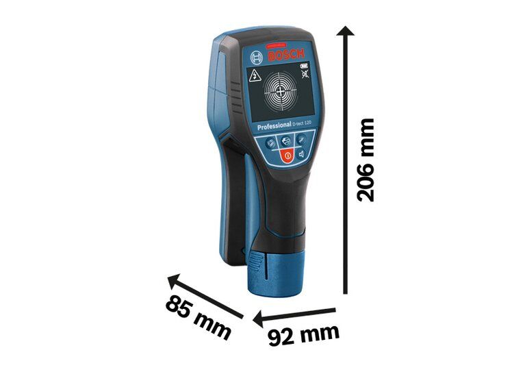 Bosch Wallscanner D-tect 120 Professional wymiary