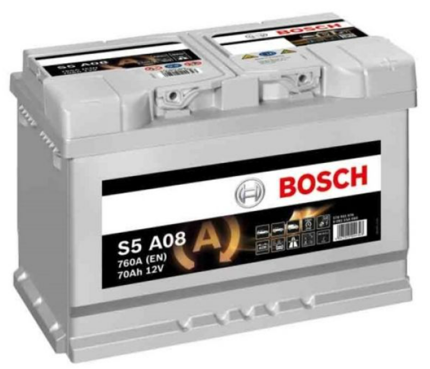 S5 A08 Bosch AGM Car Battery 12V 70Ah Type 096 S5A08