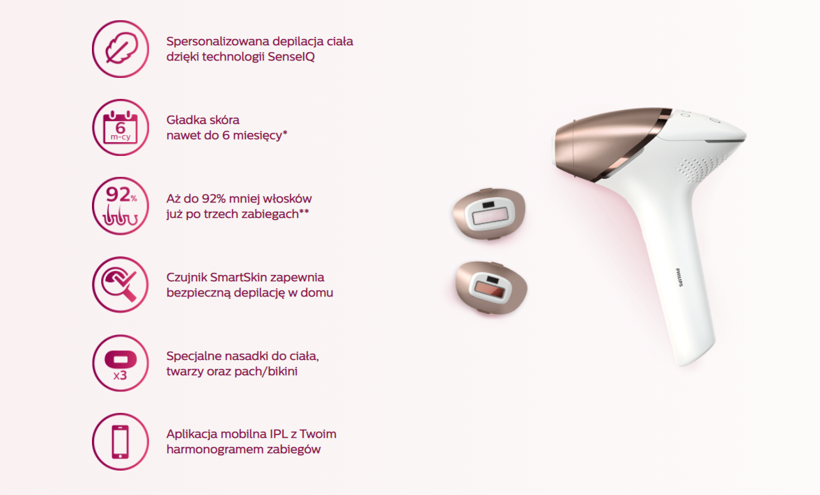 Depilator Philips Lumea 9000 BRI955/00 Opinie i ceny na Ceneo.pl