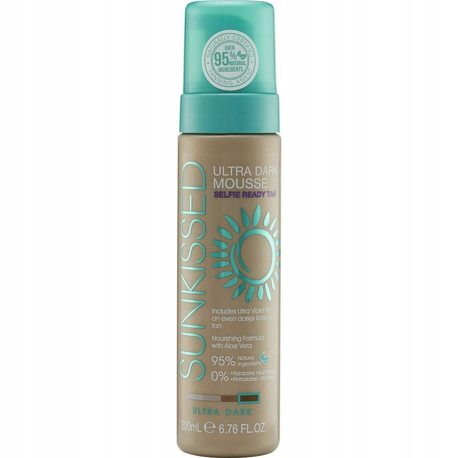 Mousse Auto-bronzante Sunkissed Dark - Teint Hâlé Naturel - Flacon 200 Ml - Neuf Sous Emballage