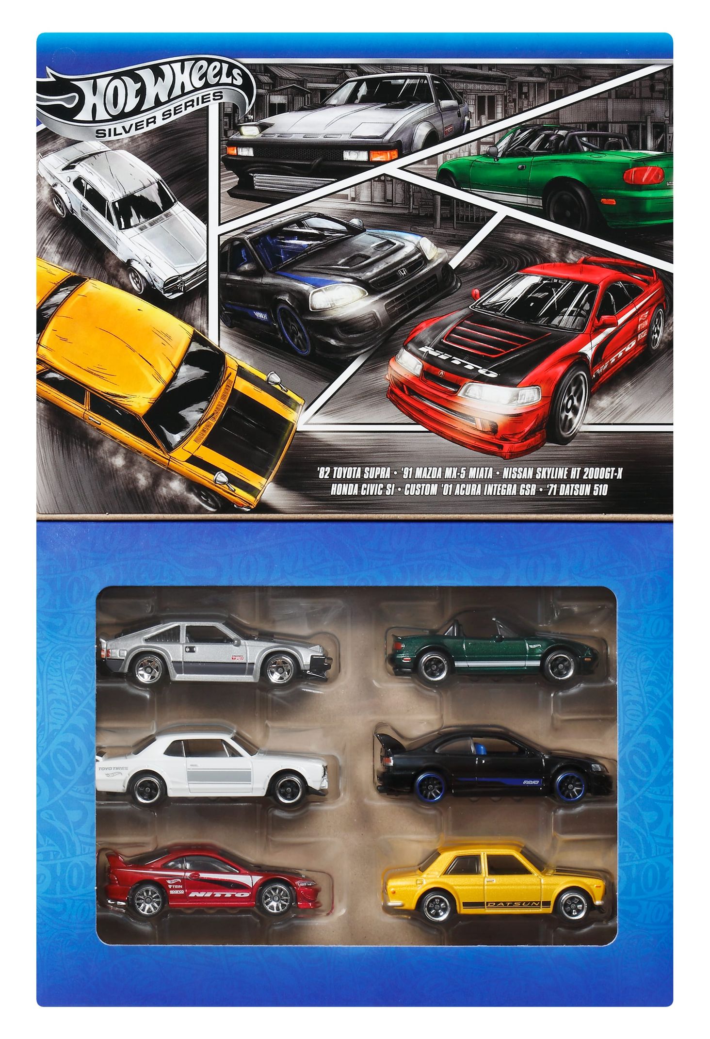 Hot Wheels Wielopak Streets of Japan Samochody zabawki 6-pak