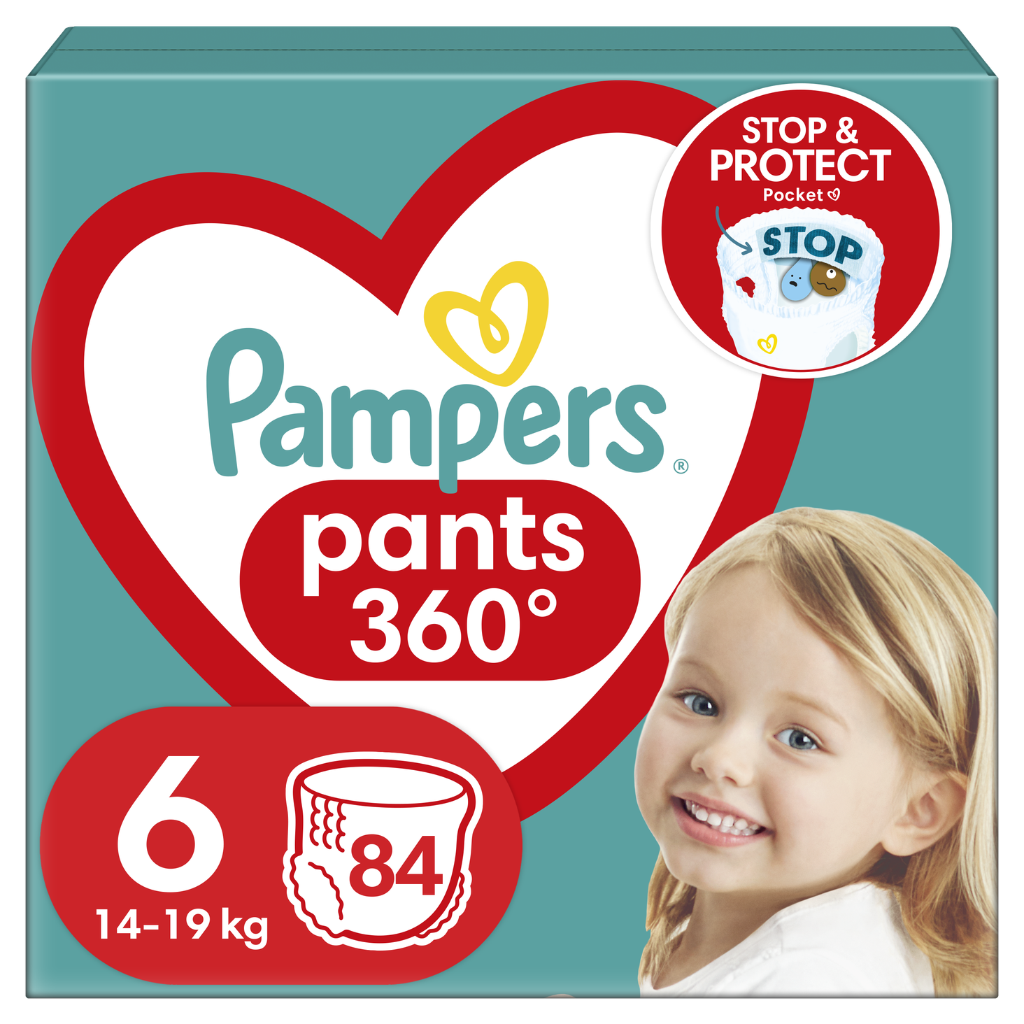 Pampers Pants Pieluchomajtki rozmiar 6, 84 szt. 14kg-19kg