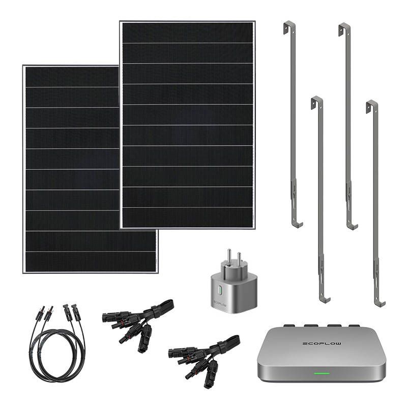 Pakiet Solarny Fotowoltaika Na Balkon Basic Plus Ecoflow Powerstream X Kensol W Panel