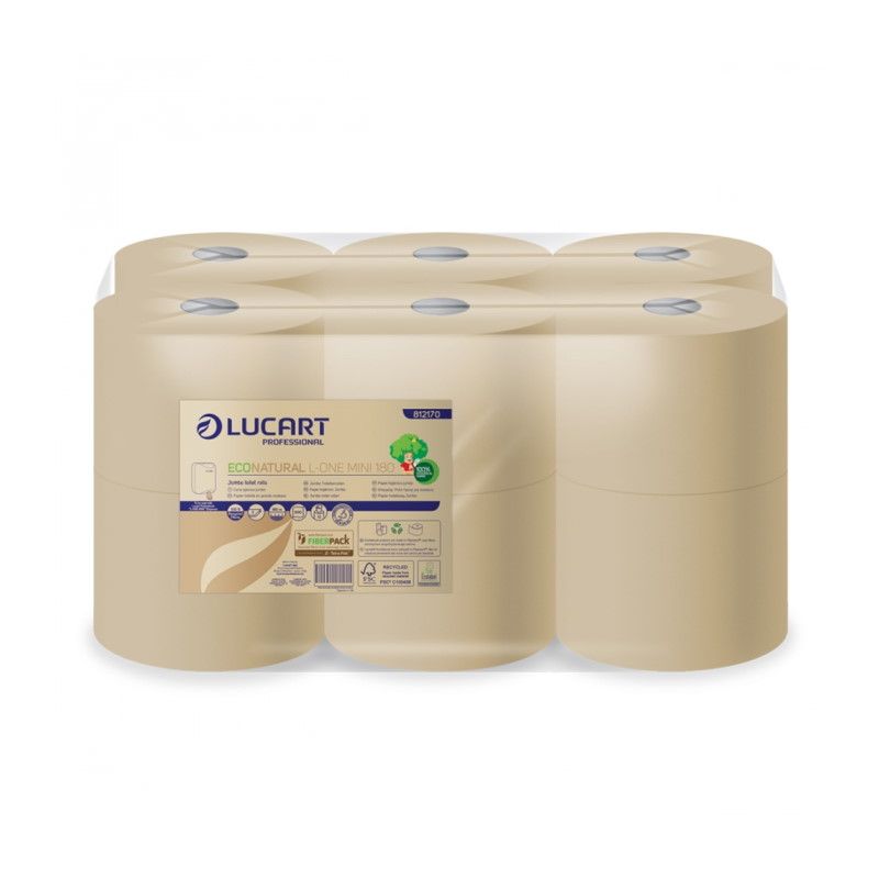 Asciugatutto Lucart EcoNatural 2.3 - 2 Rotoli Da 200 Fogli, 23x21 Cm, Riciclato - Foto 5