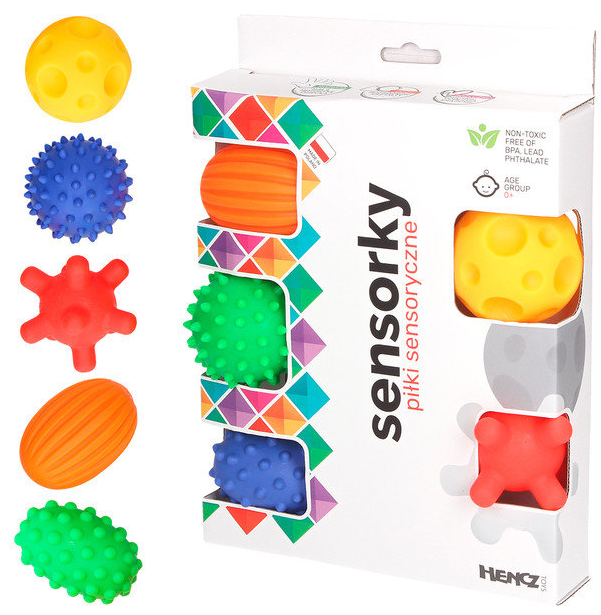 Hencz Toys Piłeczki Sensoryczne Zestaw 5Szt. 
