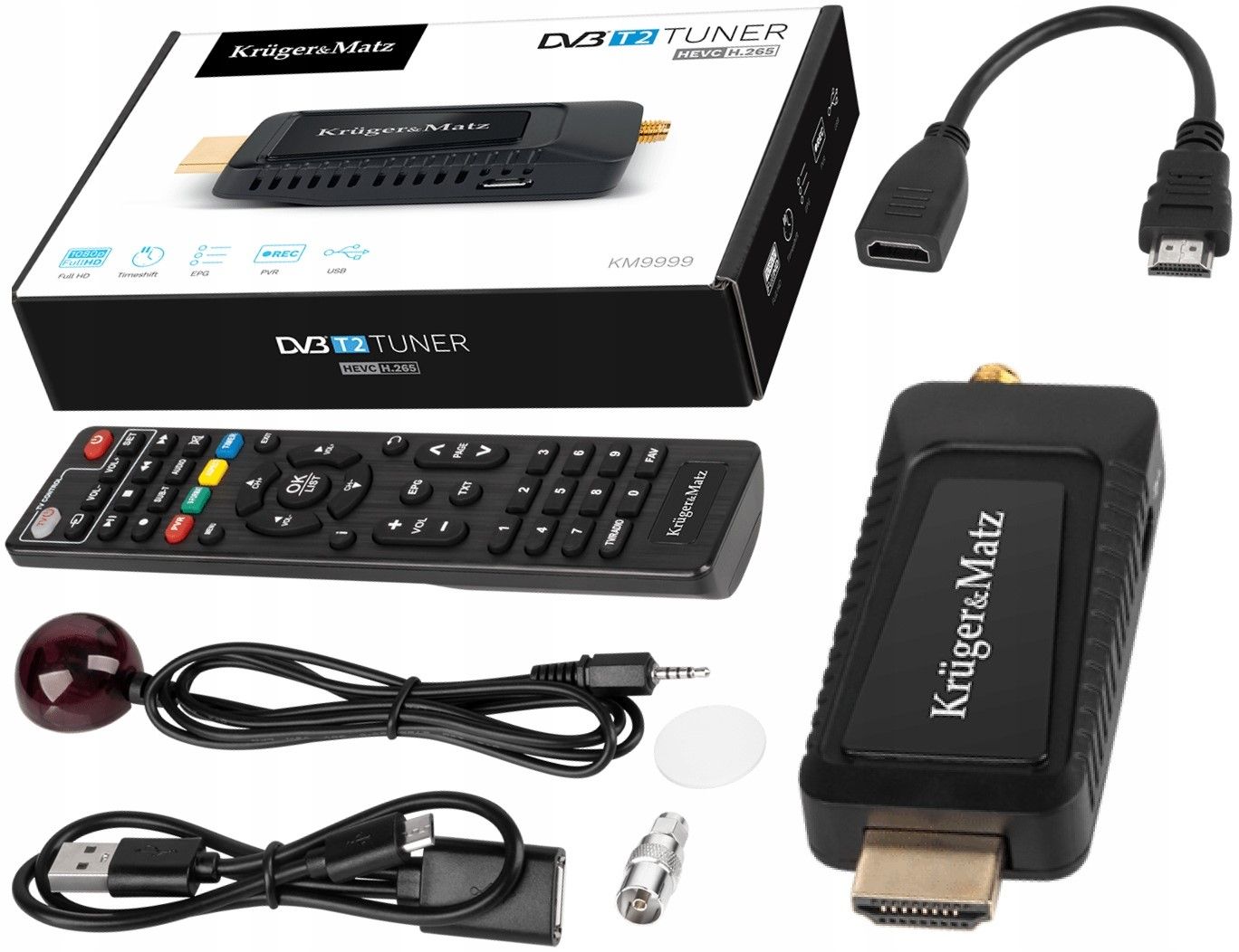 KRUGER &Amp; MATZ mini Sintonizador DVB-T2 H.265 HEVC KM9999