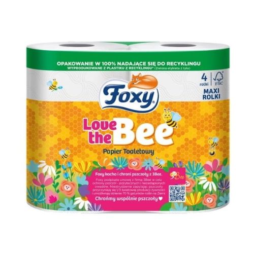 Foxy Papier Toaletowy Love The Bee Warstwowy Szt Opinie I Ceny Na Ceneo Pl