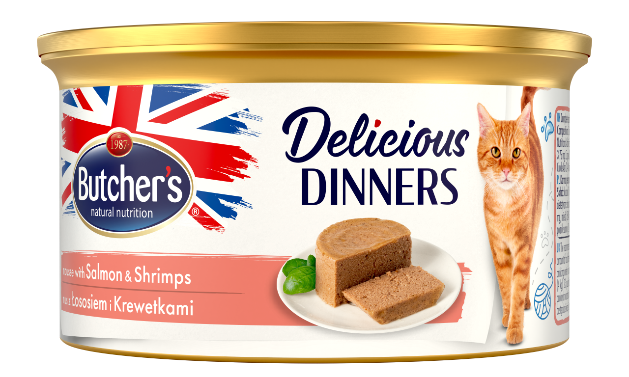 Butcher's Delicious Dinners Cat z krewetkami