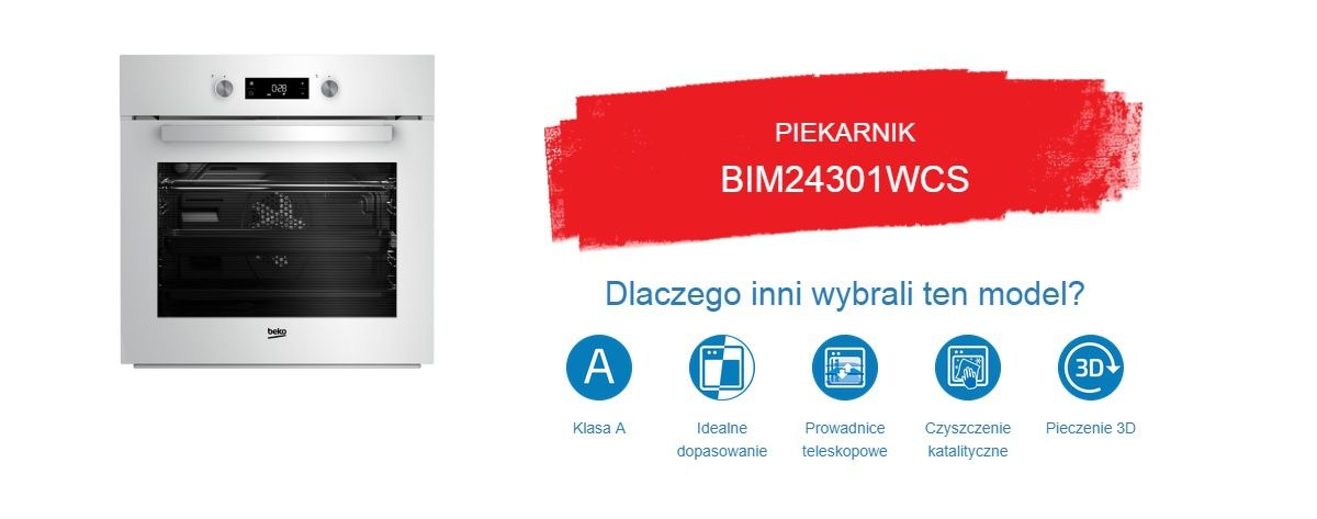 Духовой шкаф beko bim24301wcs белый