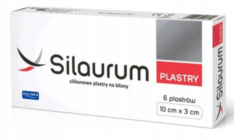 Silikonowe plastry na blizny 10x3cm 6 szt
