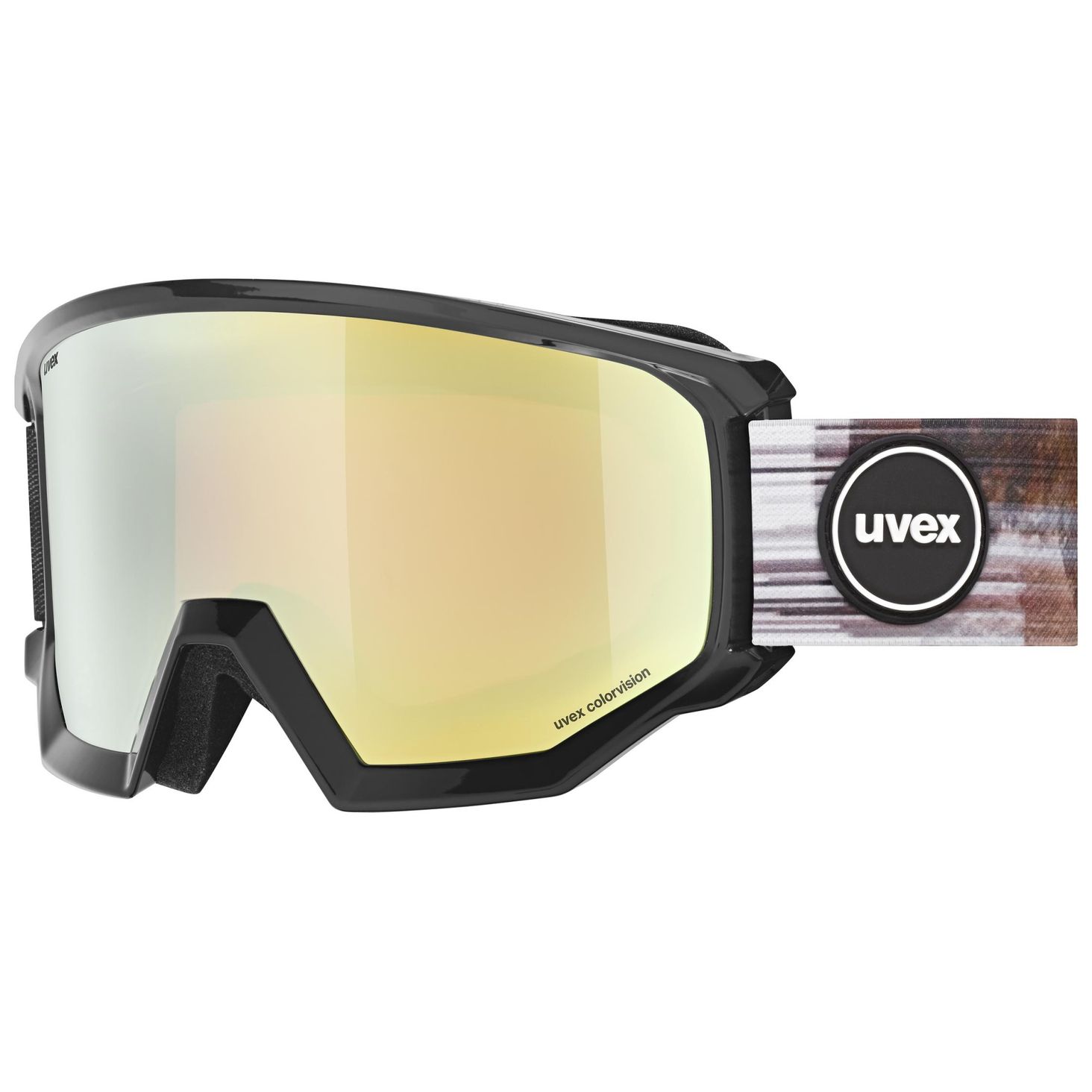 Gogle UVEX Athletic CV - Black - Mirror Gold/Colorvision