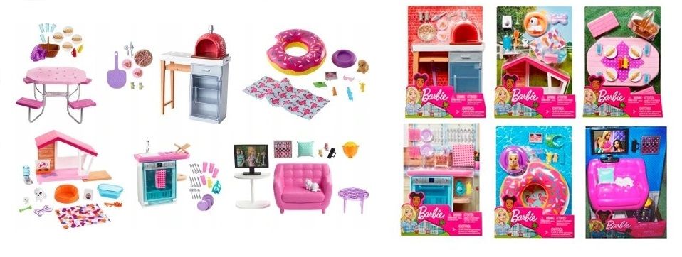 Barbie Moveis e Acessorios - Pia e Forno Mattel FXG41 em Promoção
