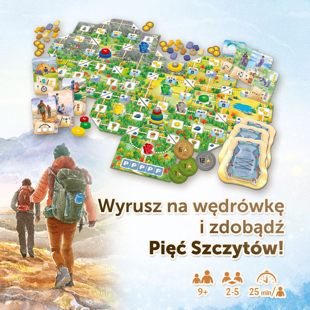 Pięć Szczytów Polska Gra Planszowa Towarzyska Rodzinna Board Game Po Polsku  Gift