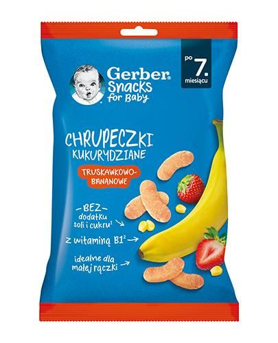 Gerber Chrupeczki kukurydziane bananowo-truskawkowe