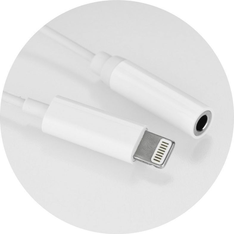 Apple - じょん Adapter Do iPhone Lightning 8-Pin Jack 3,5mm Biały - Kable