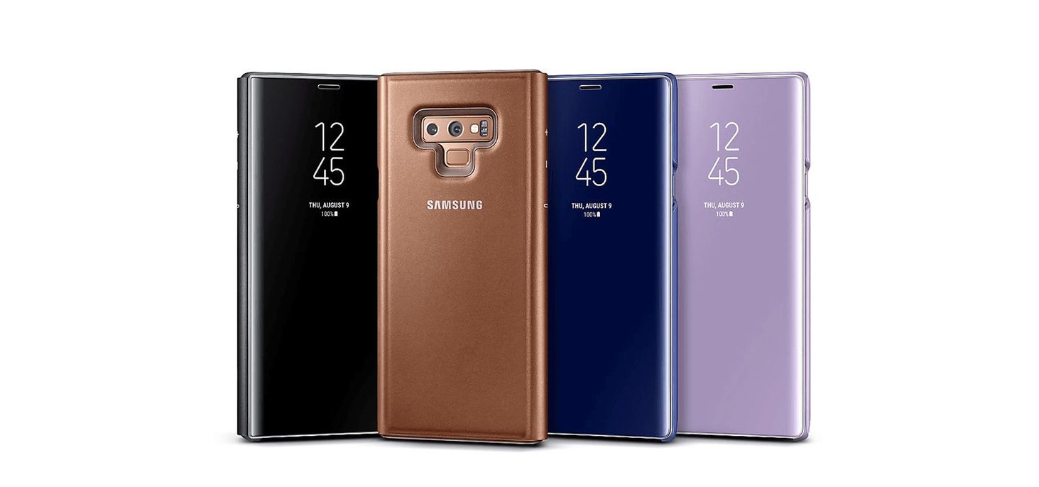 Samsung Clear View Standing do Galaxy Note9 niebieskie (EF