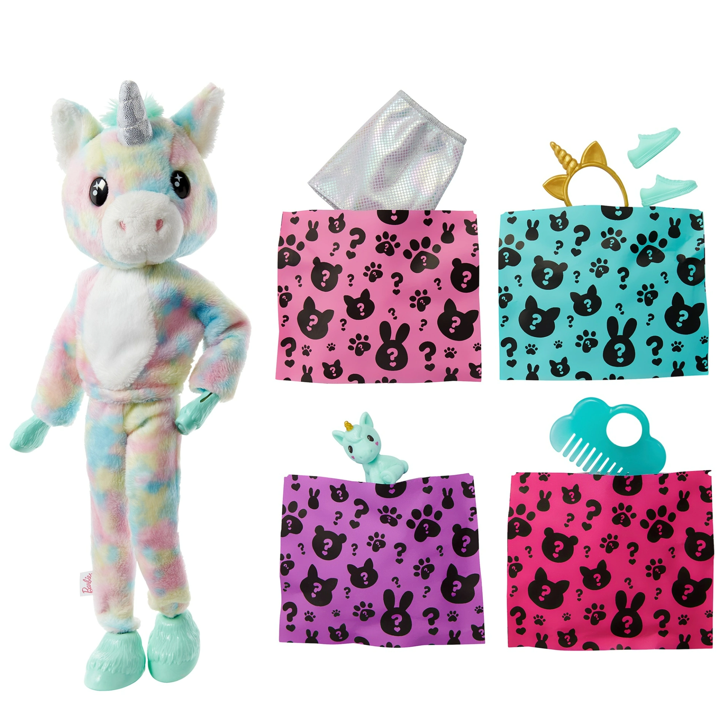 ♡Crazy Barbie♡です Lalka Barbie Cutie Reveal Lalka Dalmatyńczyk Seria Kolorowe