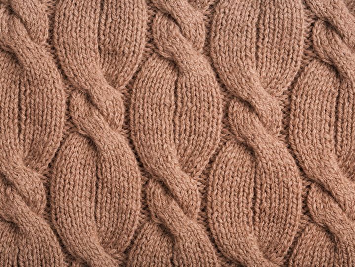 Mocha Mousse, Knitted Wool Background.
