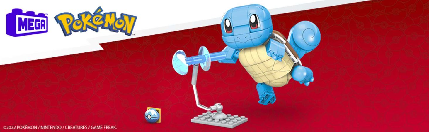 Mega Bloks Construx tipo água Pokemon Squirtle│Brinquedo de