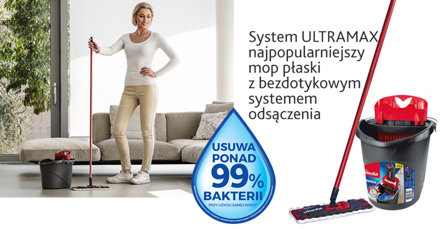 Vileda Zestaw Ultramax Box Mop Płaski + Wiadro - 2