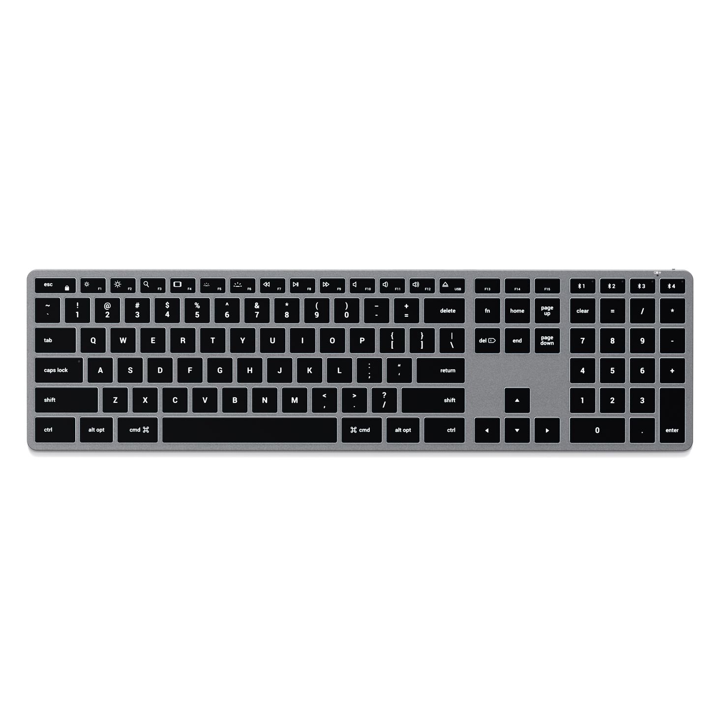 chu♡ Klawiatura Satechi Slim X3 BT 4 USB-C space gray (ST-BTSX3M