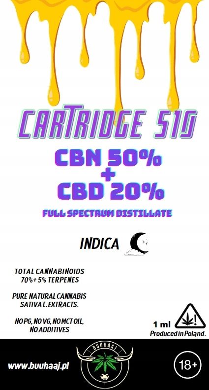 Cartridge na sen OG Kush ekstrakt CBN+CBD Vape Pen - Ceny i