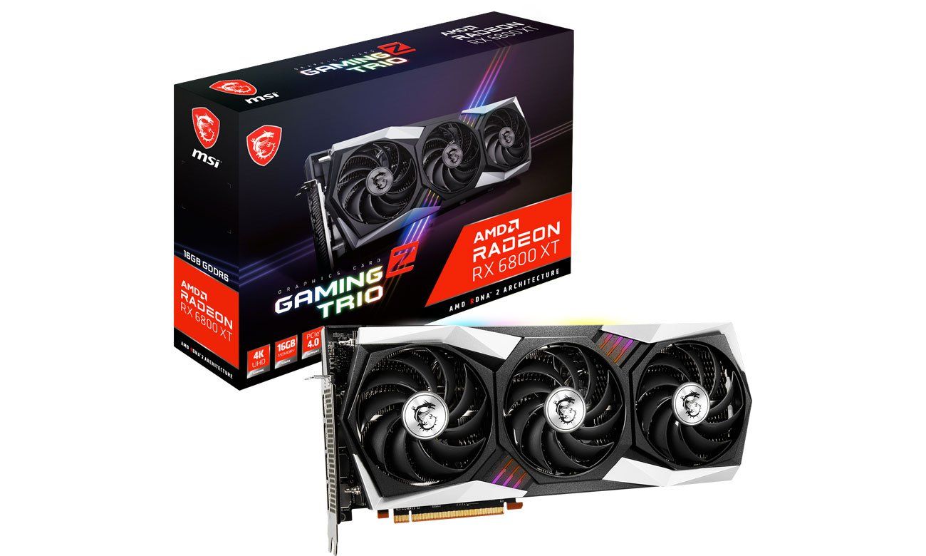 グラフィックボード・グラボ・ビデオカード MSI Radeon RX 6800 XT Gaming X Trio 16GB MSI Radeon RX 6800 XT GAMING Z TRIO 16GB GDDR6 - Karta