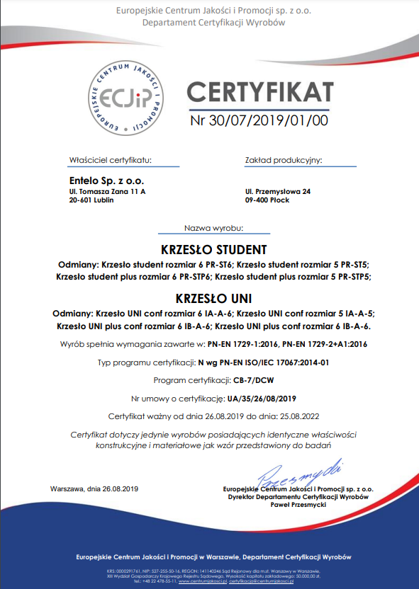 entelo student certyfikat