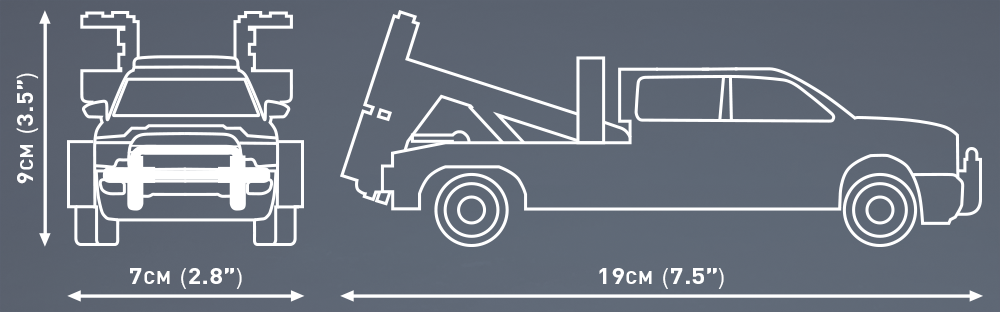 COBI RAM 3500 - Wrecker Tow Truck wymiary