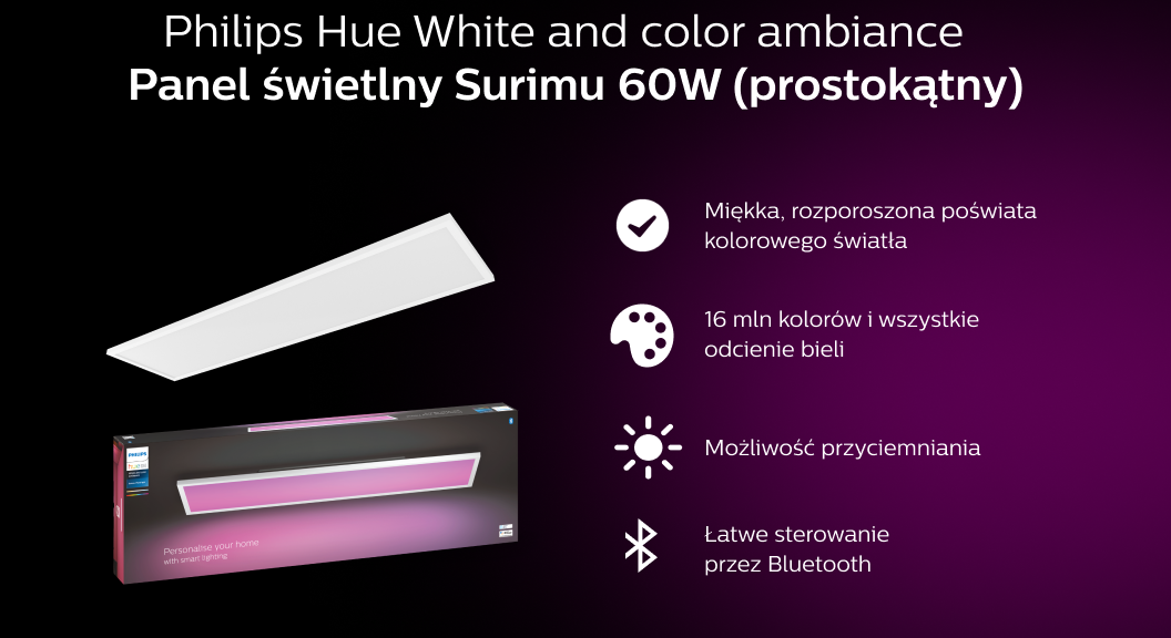 Philips Hue White And Color Ambiance LED Panel 120x30cm Bluetooth