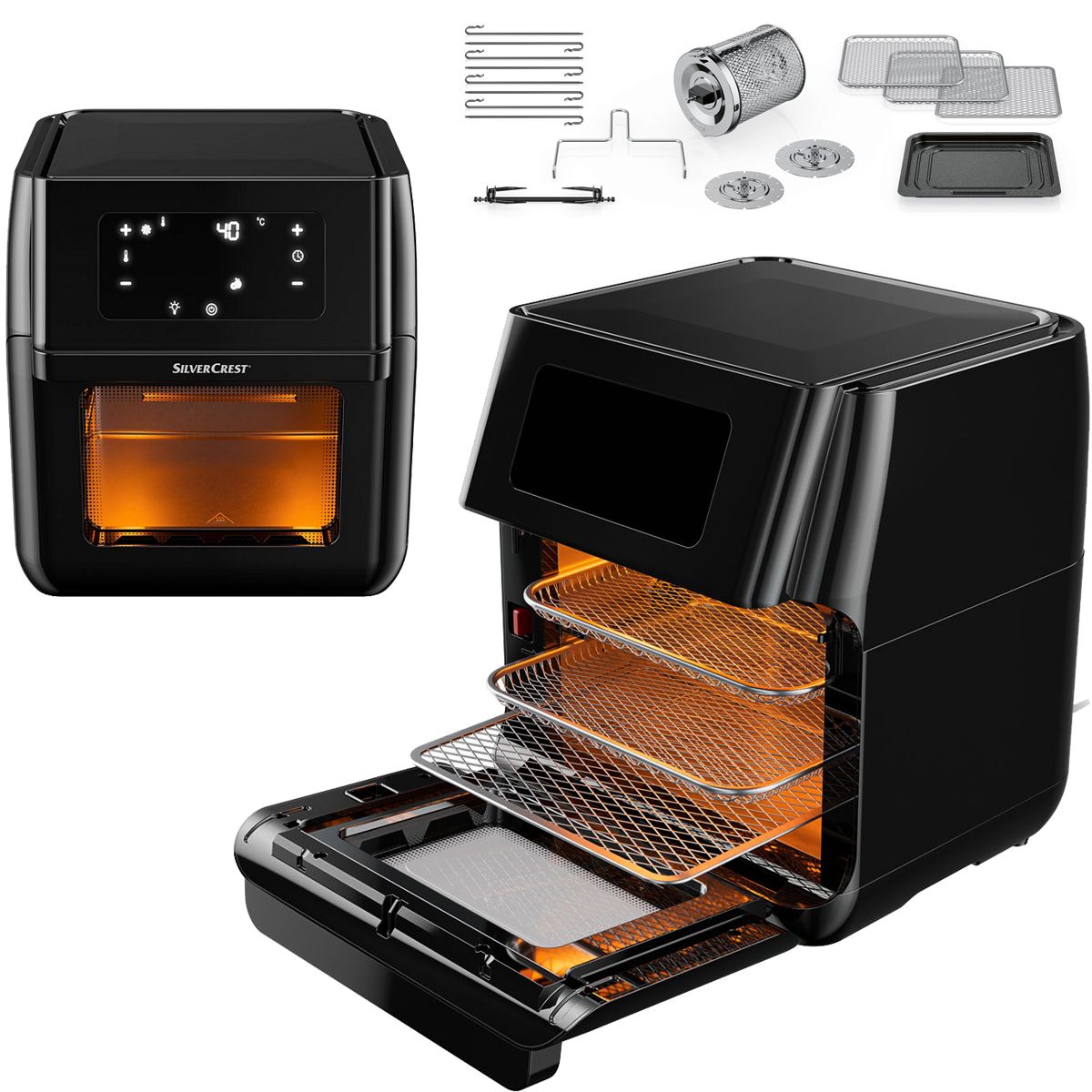 Silvercrest Heißluftfritteuse Shf 1800 A2 9 In 1 1800 W Frytkownica Silvercrest SHF 1800 A2 - Opinie i ceny na Ceneo.pl