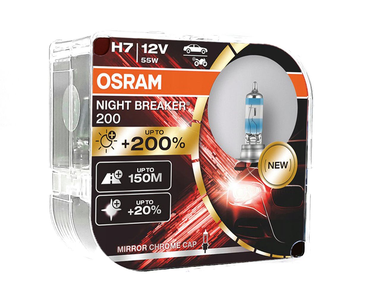 Osram żarówka H7 Night Breaker Laser +200% +150m 2X 64210NB200 za